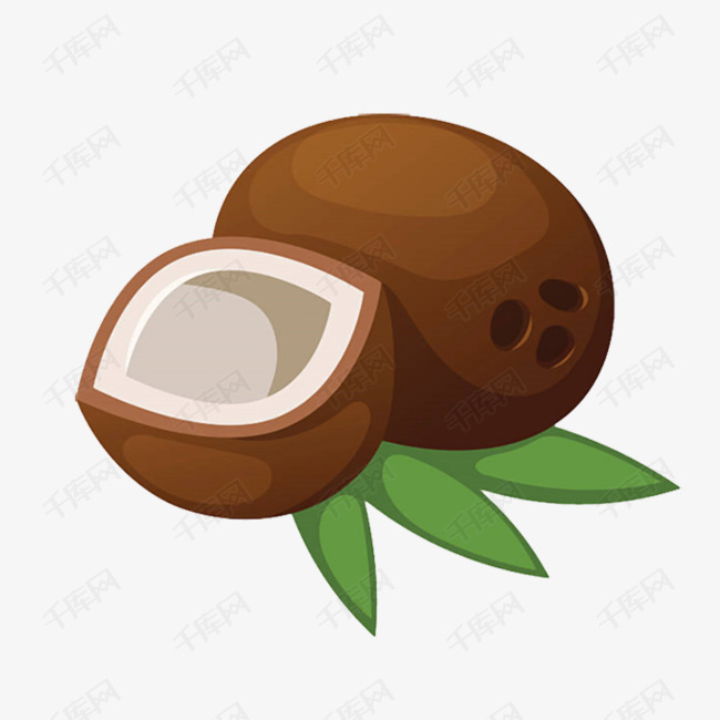 手绘卡通海南椰子