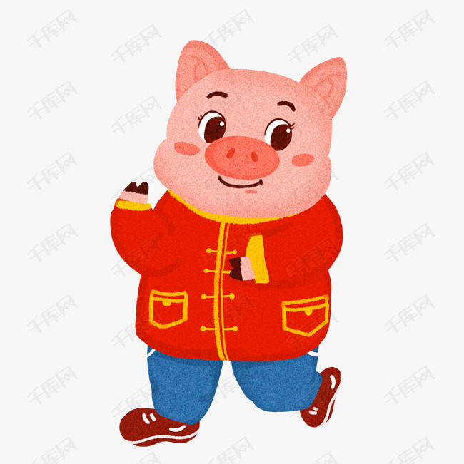 2019猪年大吉卡通设计元素