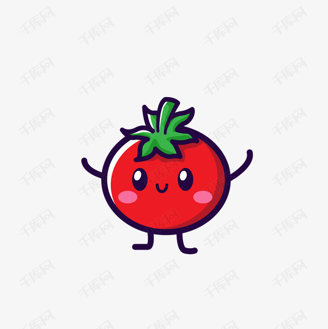 卡通番茄png下载的素材免抠西红柿蔬菜食材卡通番茄卡通插图