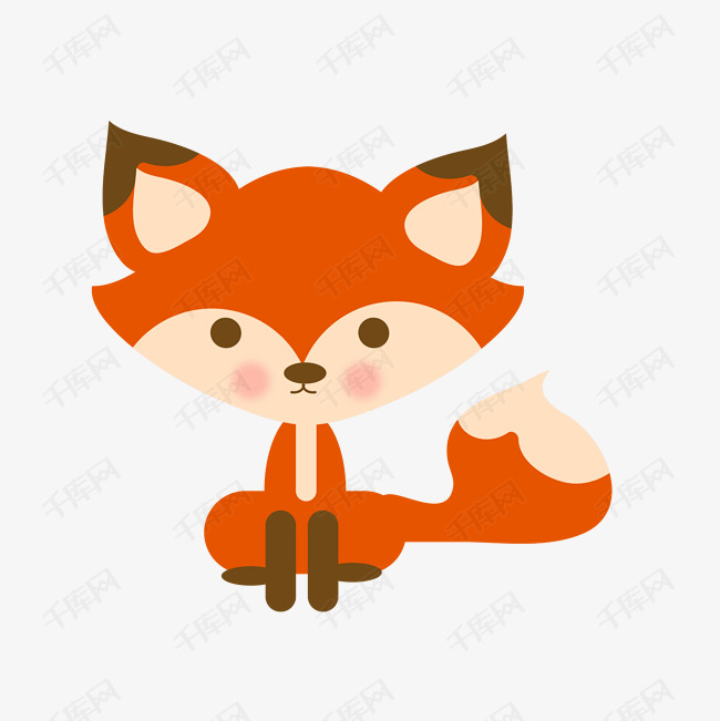卡通矢量可爱狐狸动物