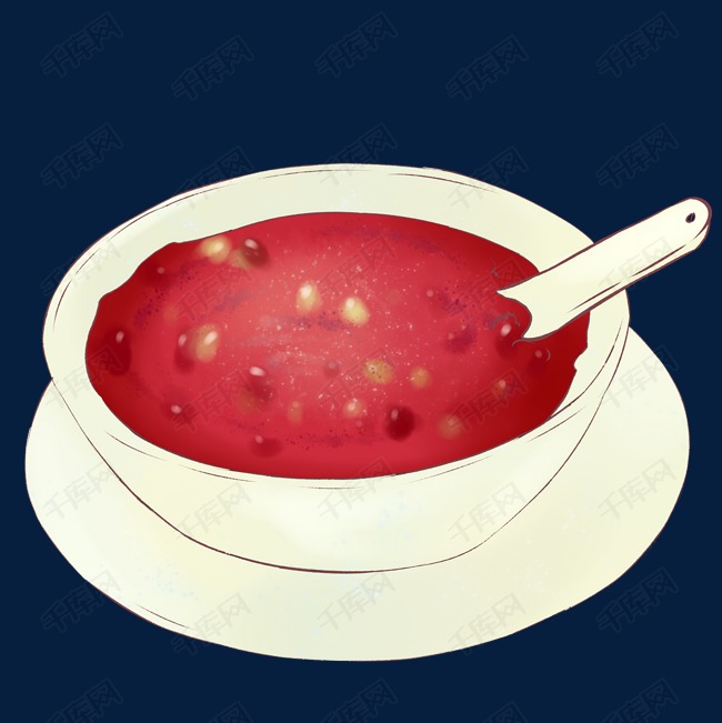一碗红豆莲子羹插画