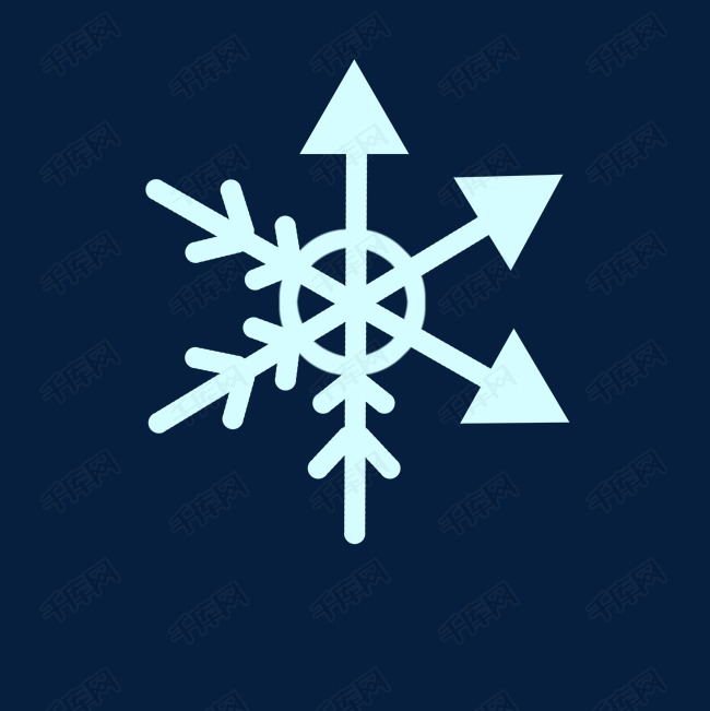 雪花装饰图案粉红雪标识