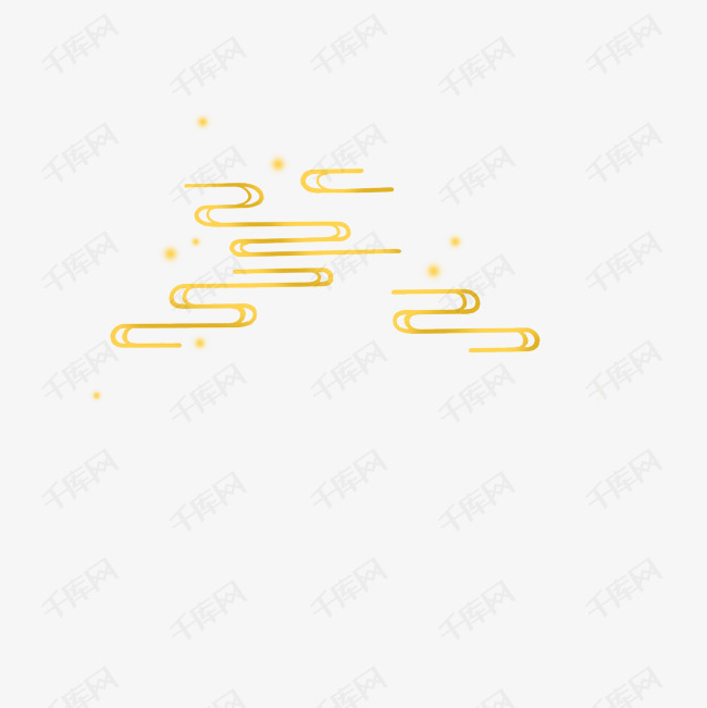 鎏金祥云纹案png素材图片免费下载_高清psd_千库网