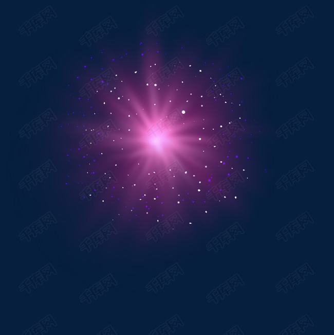 闪光光效光芒粉色紫色光团