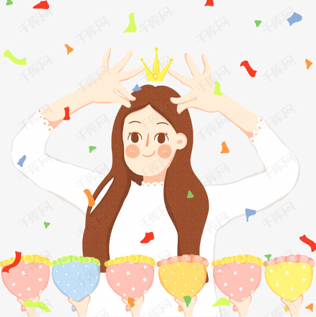 千库网psd女生节 妇女节插画