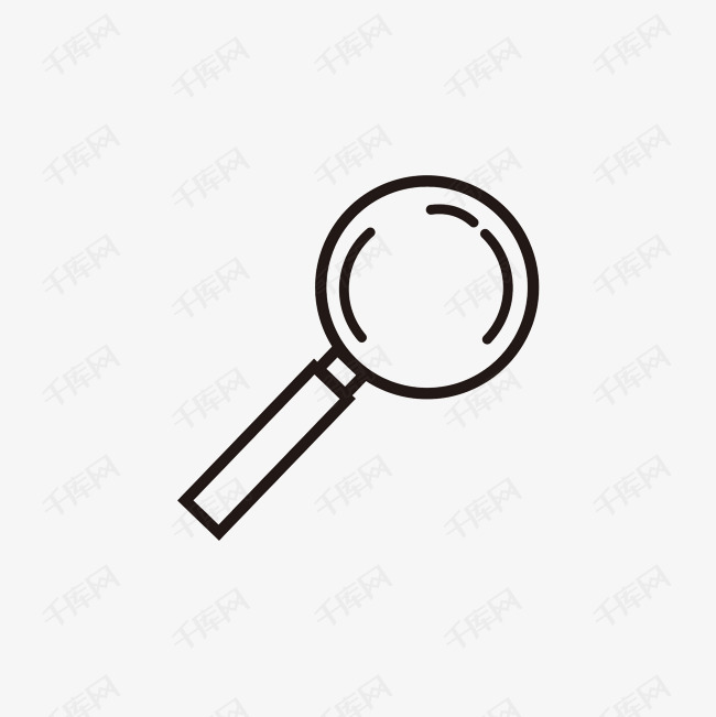 简约线条放大镜矢量图