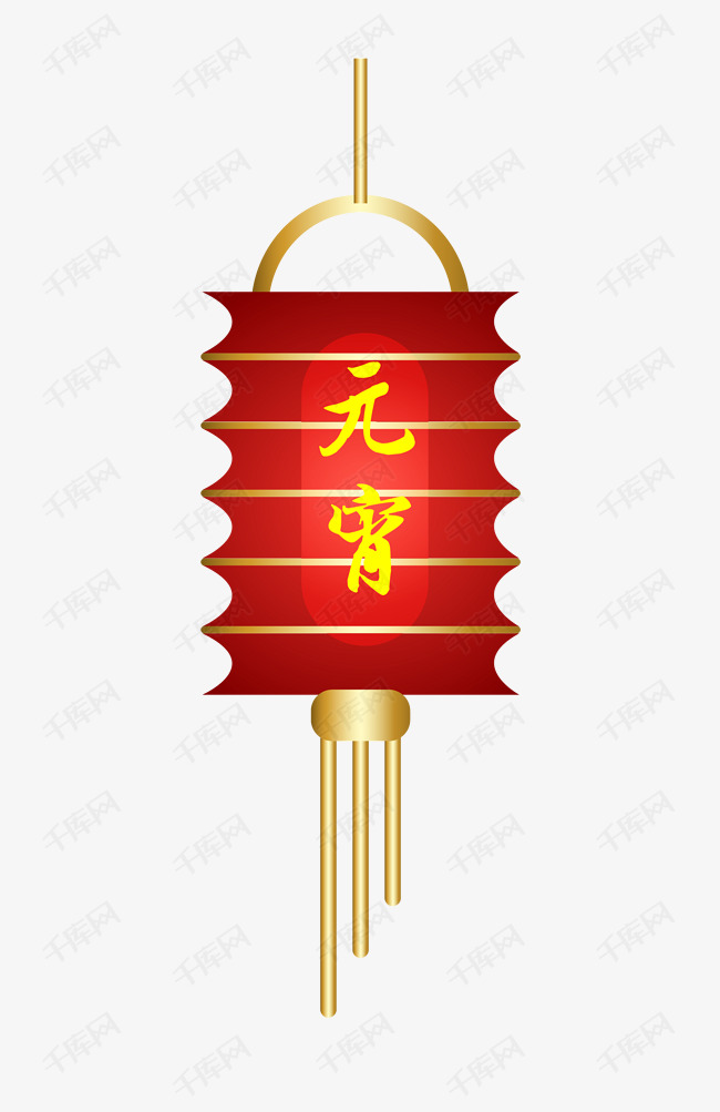 手绘元宵节灯笼插画