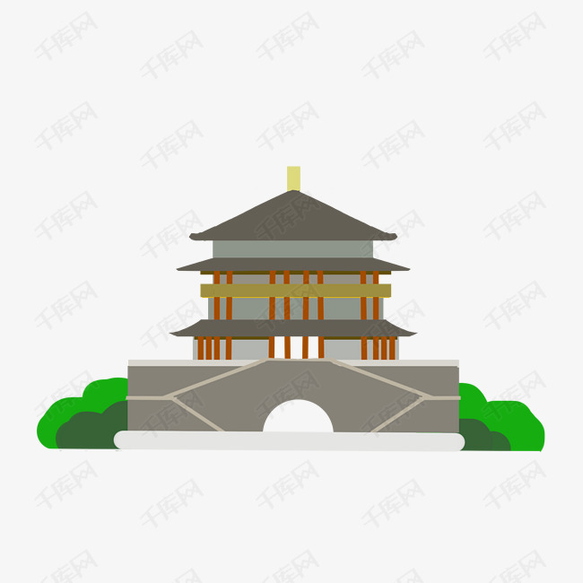地标性建筑陕西钟楼