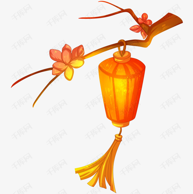 手绘新年灯笼插画素材图片免费下载_高清psd_千库网