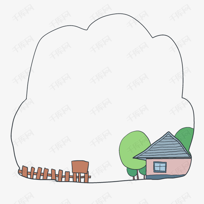 绿色可爱卡通边框素材图片免费下载_高清psd_千库网