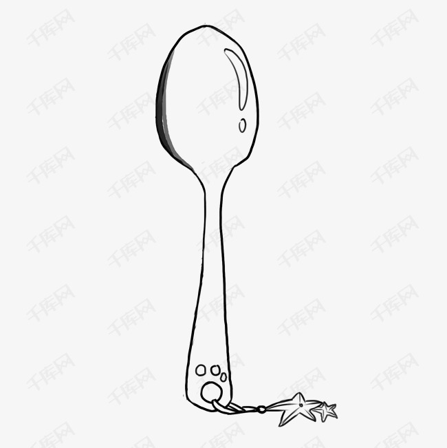 线性手绘卡通勺子