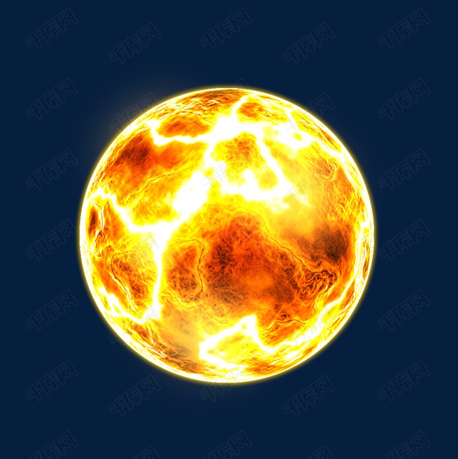 炙热的火球太阳免抠元素