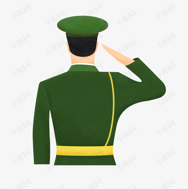 绿色的军服免抠图