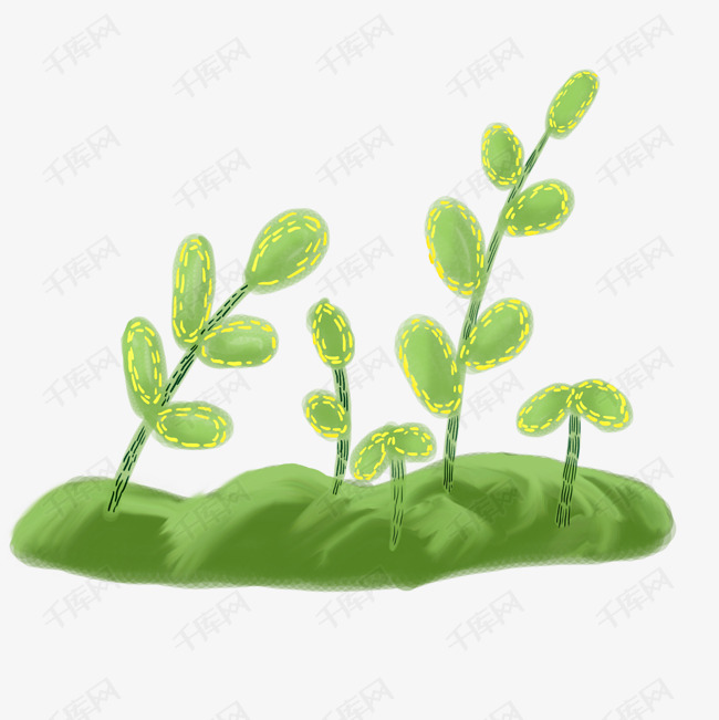 绿色的小草免抠图