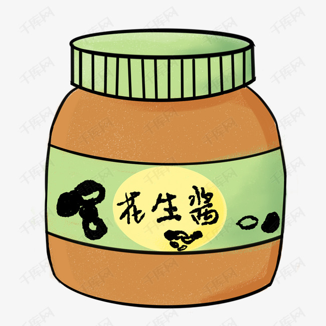 黄色的花生酱插画