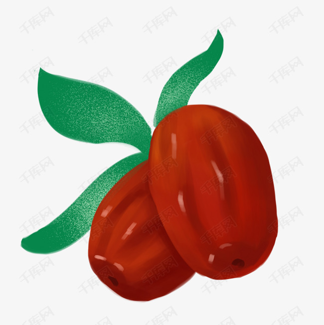 红枣可爱手绘插画清新元素