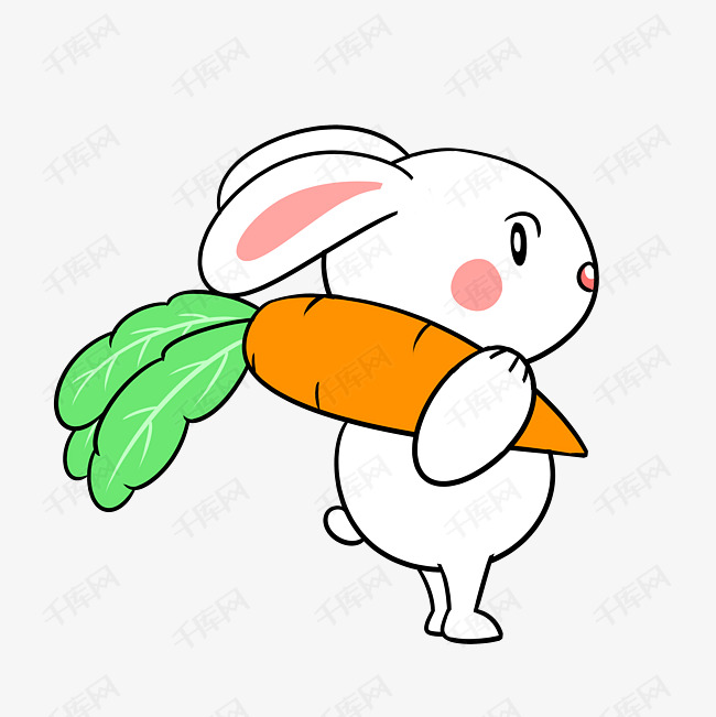 小兔png透明底的素材免抠                                卡通人物