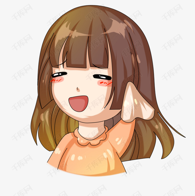 手绘小女孩无奈表情包