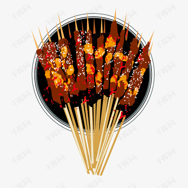 卡通羊肉串免抠图