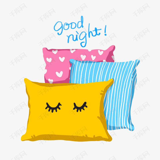 世界睡眠日矢量手绘枕头png免
