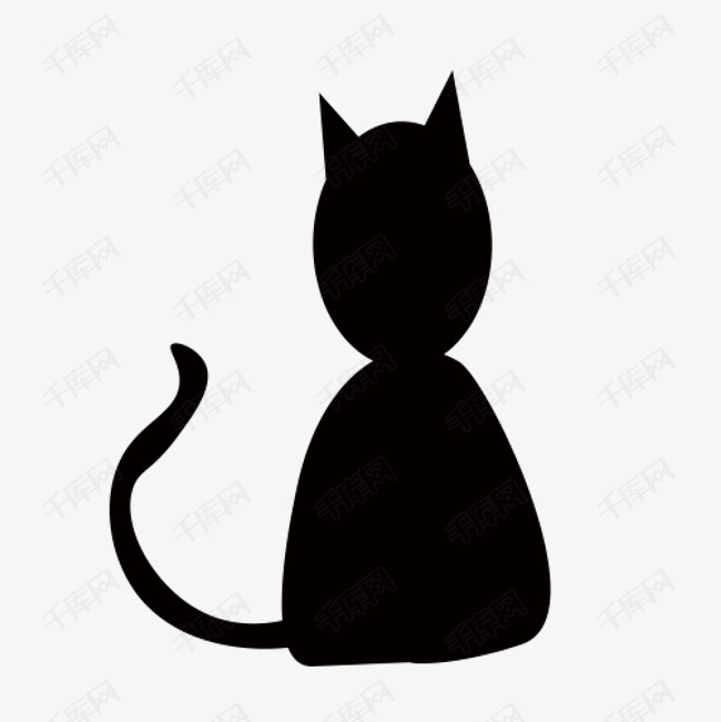 黑色的猫咪免抠图
