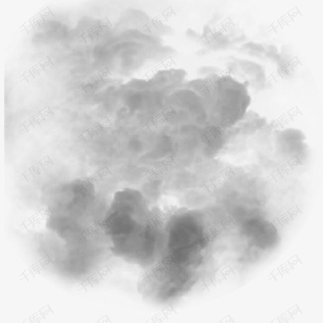 卡通水墨烟云免抠图下载