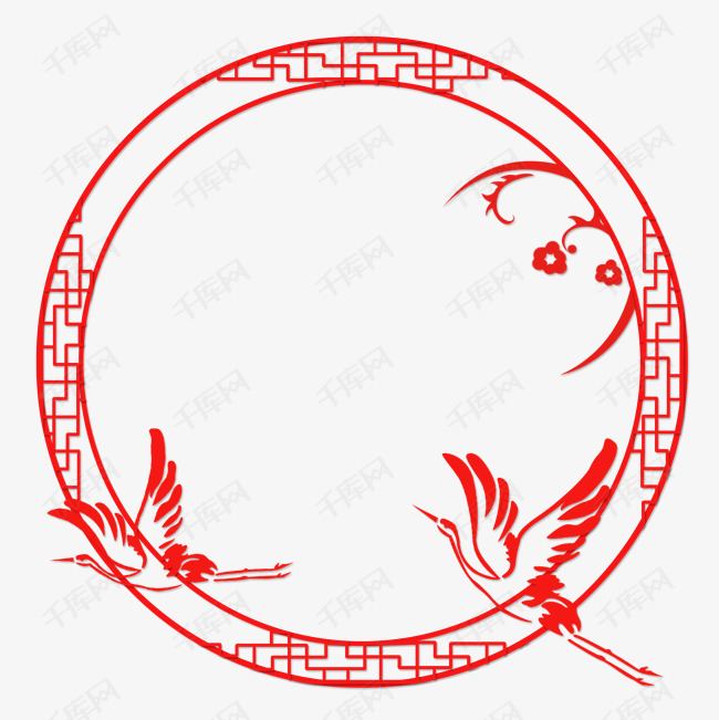 中国风古典风格扁平风格边框素材矢量图