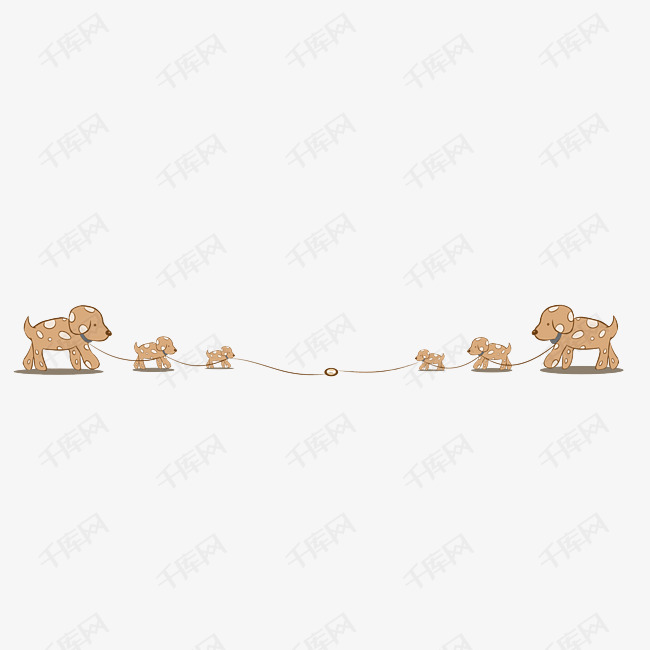 棕色小狗分割线