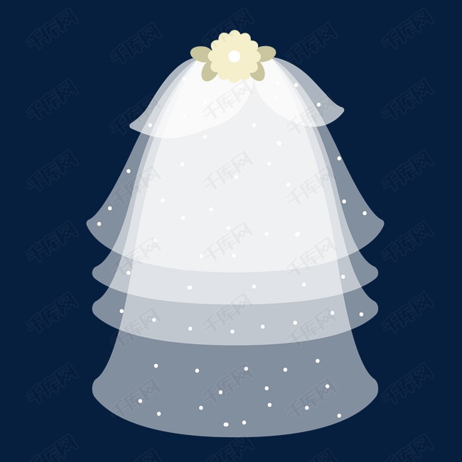 婚礼新娘白色头纱