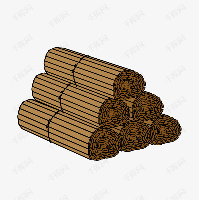 竹筒古代文具插画