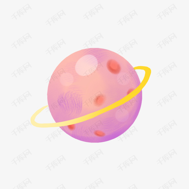 粉红色可爱风星球恒星