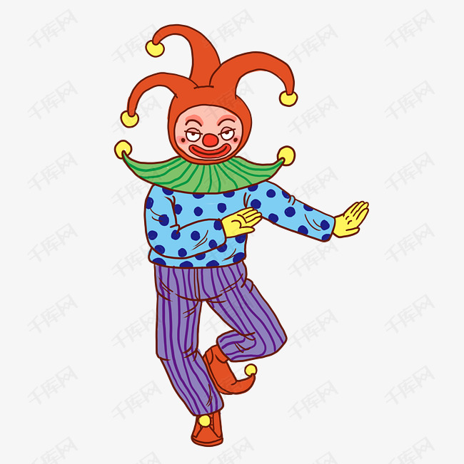 小丑愚人节卡通人物素材图片免费下载_高清psd_千库网