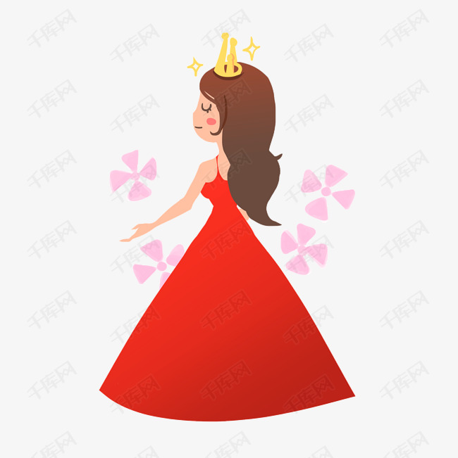 女王节卡通人物皇冠