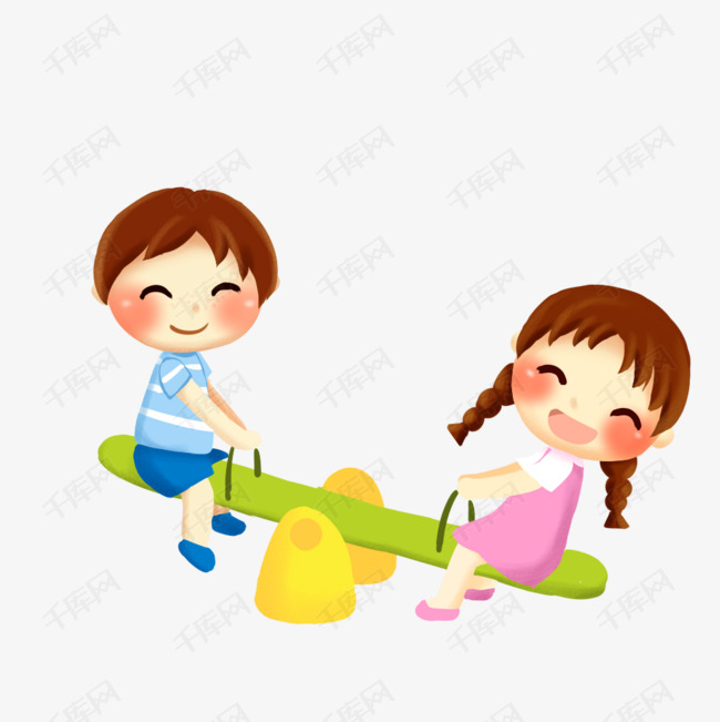 3d小人跷跷板  儿童卡通跷跷板