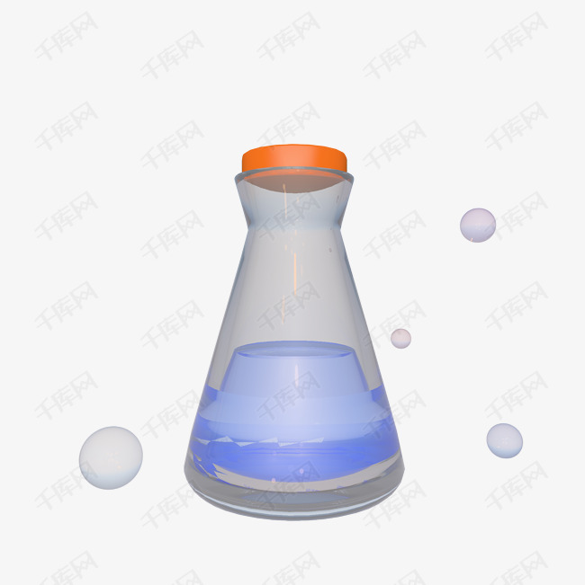 c4d宽口锥形瓶化学器具
