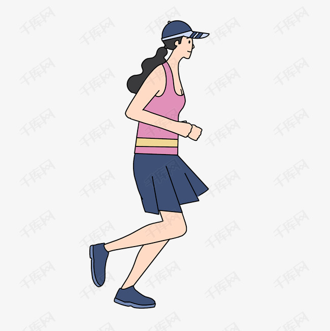 奔跑少女png免抠