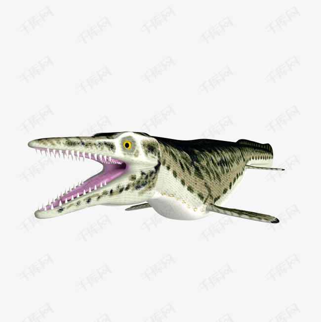 盾皮鱼恐鱼远古鱼类鳄鱼