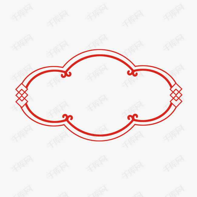 红色中国风边框新年边框装饰元素免抠图素材图片免费