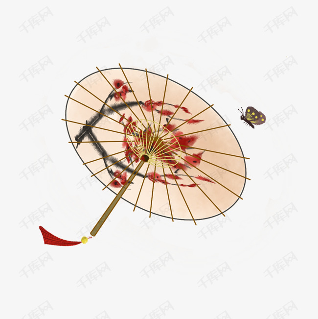 油纸伞梅花中国风古典png