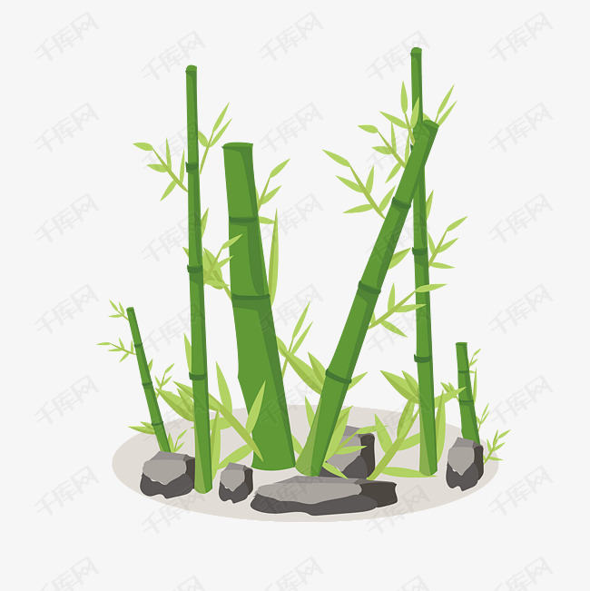 矢量手绘竹子png