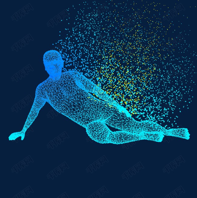 人体科技运动智能魔幻数据光点状