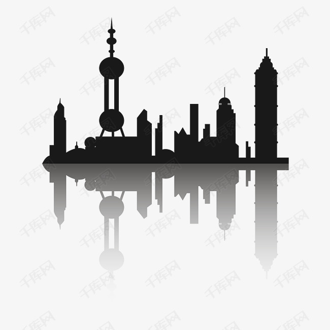 上海外滩城市剪影