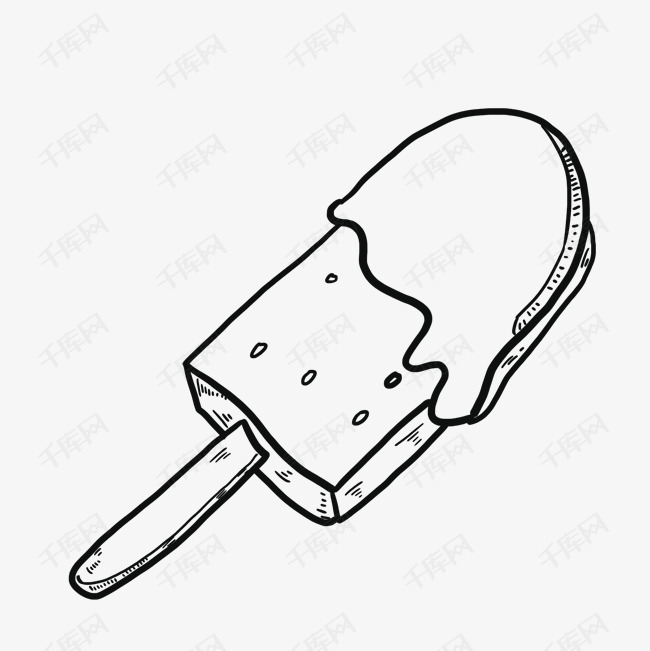 卡通手绘简笔画雪糕素材图片免费下载_高清卡通手绘psd_千库网(图片编号 