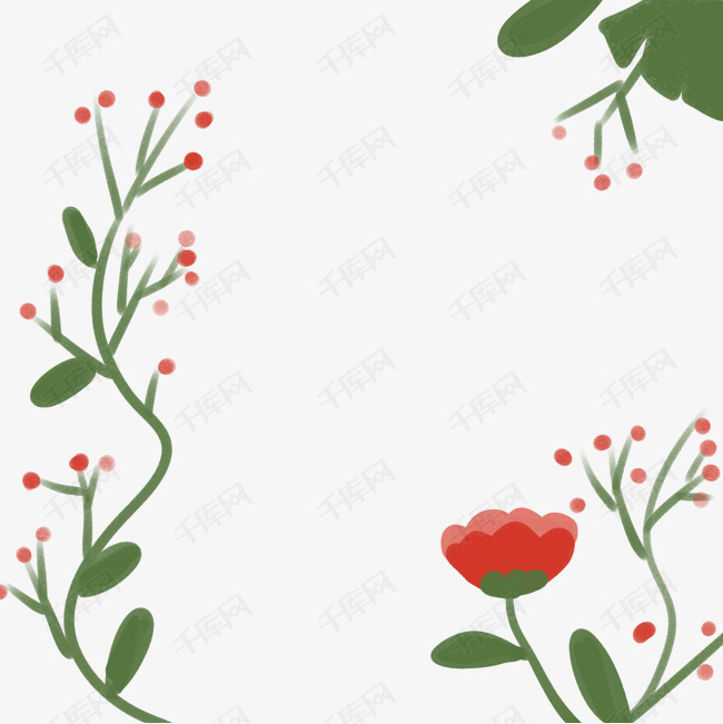 清新小花边背景框