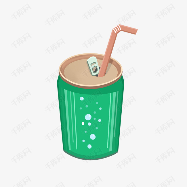卡通易拉罐矢量图下载