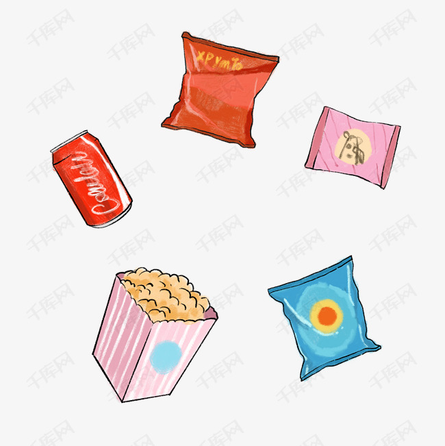 卡通美味追剧零食