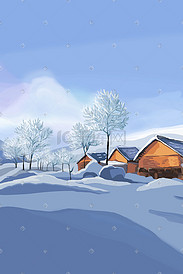 大雪封山的边境村落