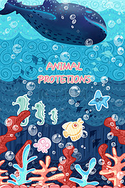 环保保护海洋野生动物生物