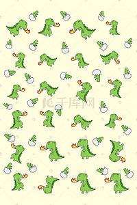 儿童手儿童插画图片_可爱恐龙儿童元素