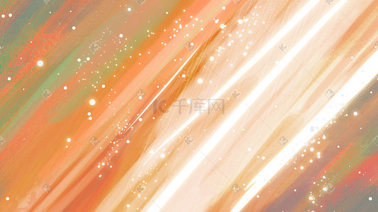 甜美插画图片_唯美治愈水彩星空温馨温暖小清新油画背景